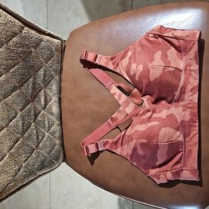 CALIA By Carrie Underwood Made To Move Double Strap Sports Bra Camo Padded